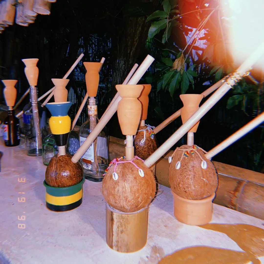 Collection of authentic handmade Jamaican steam chalices