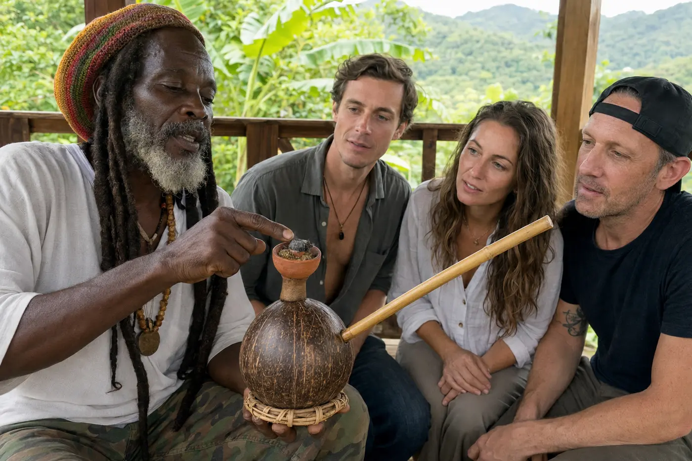 Authentic traditional Jamaican steam chalice demonstration