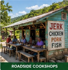 Roadside Jamaican cookshop