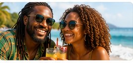 Couple enjoying a Jamaica vacation
