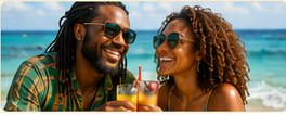 Couple enjoying Jamaica
