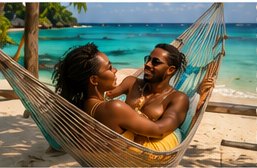 Couple relaxing in Jamaica