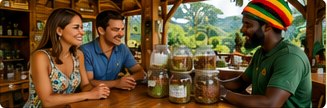 Arrival and herb house experience in Jamaica