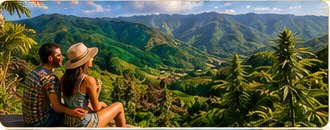 Jamaica mountains and ganja culture
