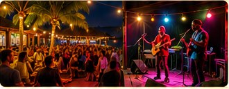 Live reggae nightlife in Jamaica