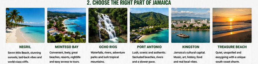 Different Jamaica vacation destinations