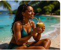 Digital detox on Jamaica beach
