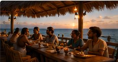 Sunset dining in Jamaica