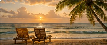 Jamaica sunset in late fall
