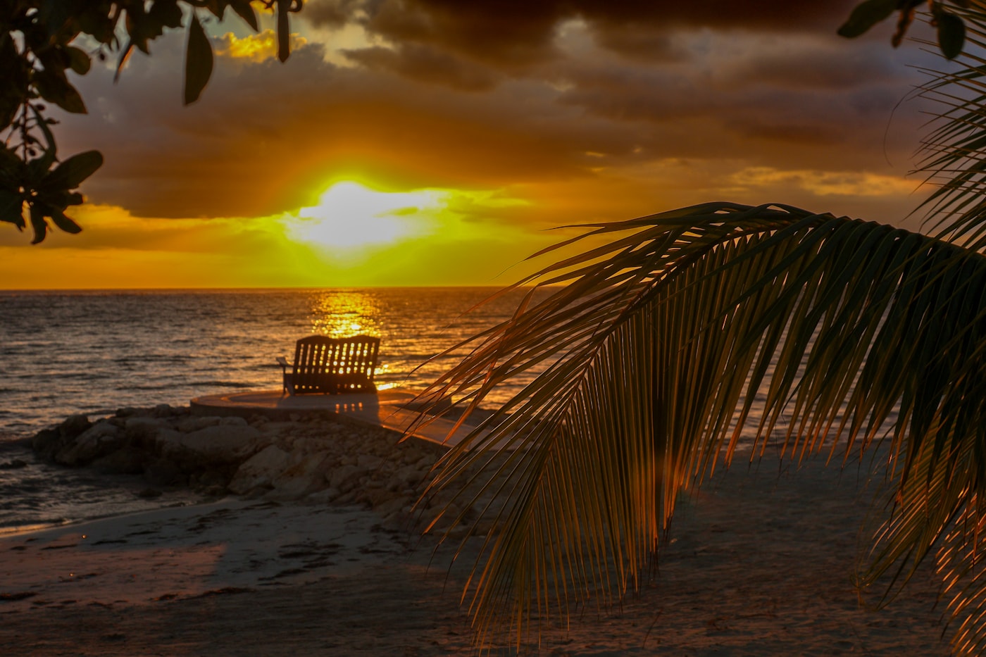 Caribbean sunset on Jamaica's South Coast