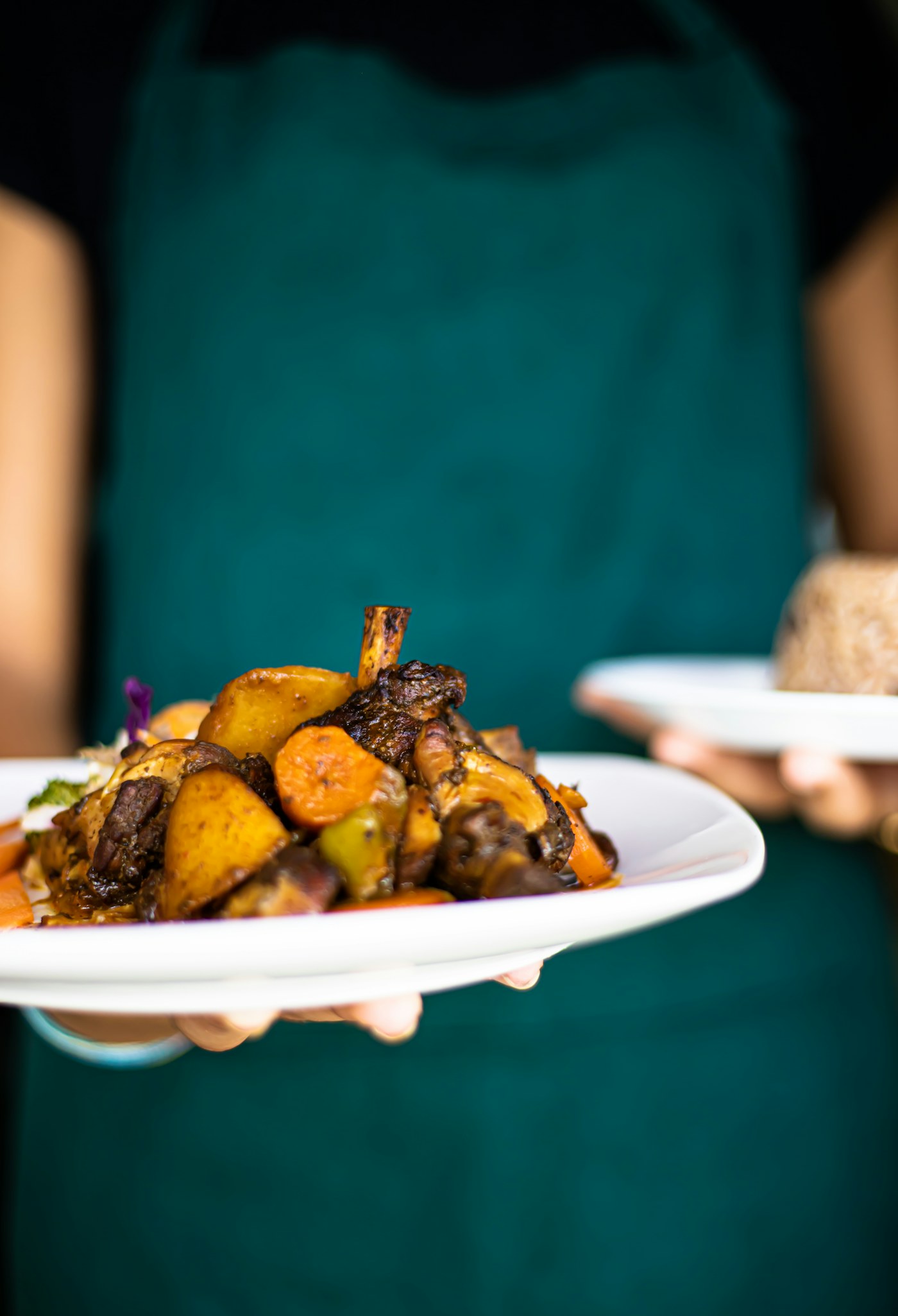 Plate of Jamaican food