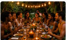 Group dinner in Jamaica