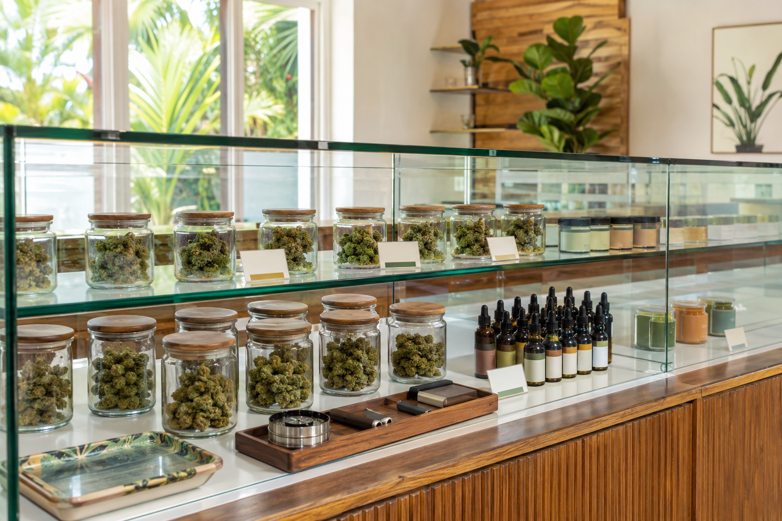 Licensed cannabis products in a regulated display