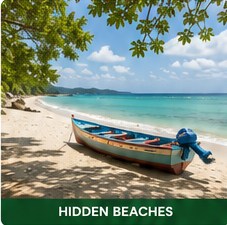 Hidden beach in Jamaica