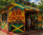 Jerk restaurant in Jamaica
