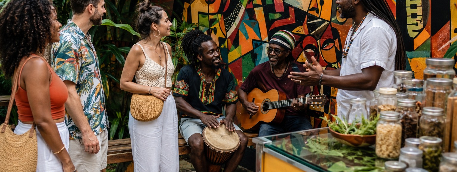 Visitors exploring music, culture and cannabis in Kingston