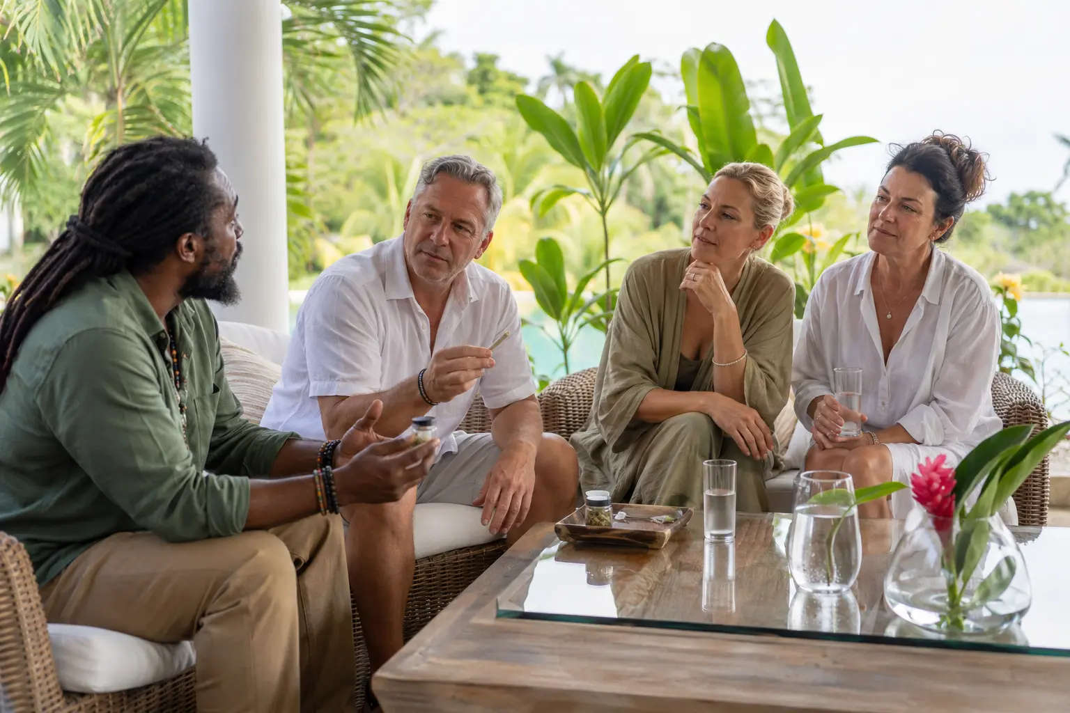 Responsible guided sampling session in a private Jamaican setting