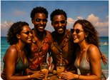 Travelers meeting in Jamaica