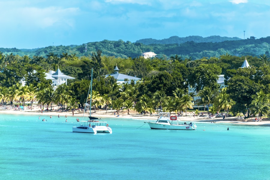 The turquoise coast and resort area of Montego Bay