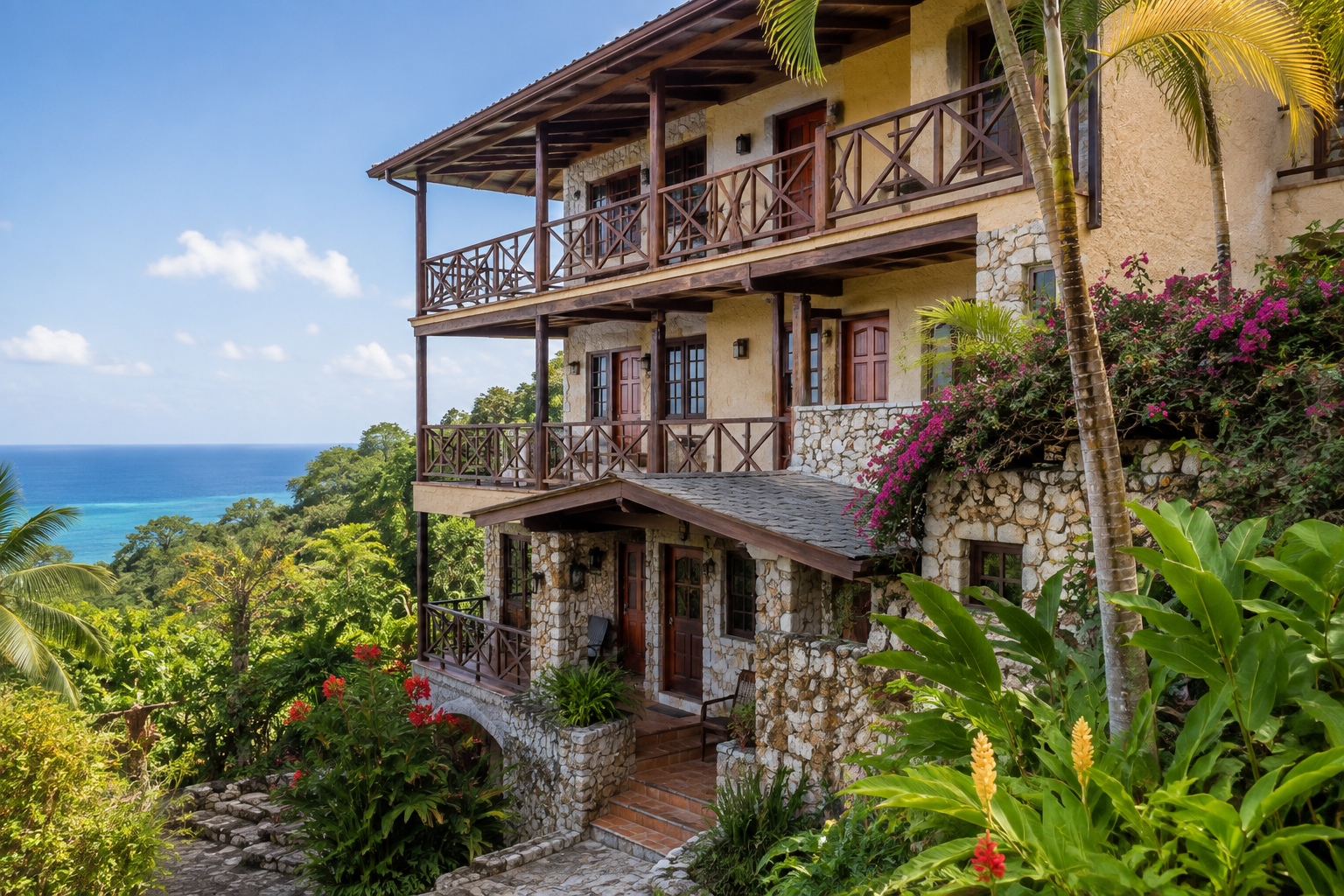 Boutique hillside accommodation near Ocho Rios