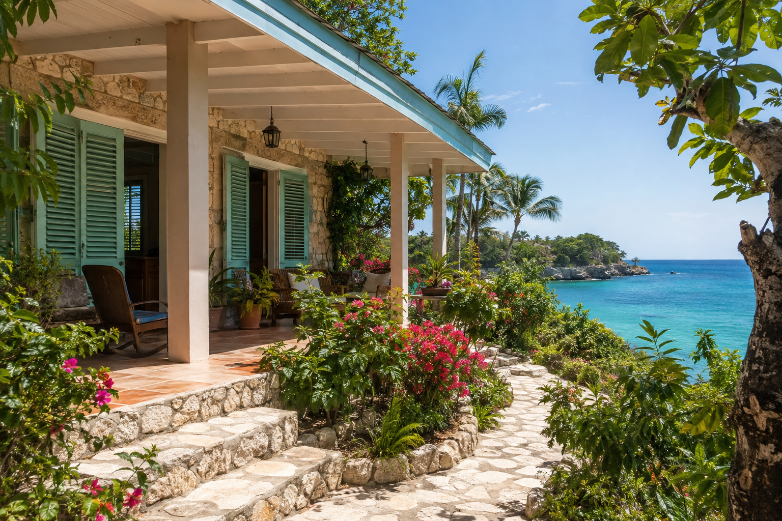 Cliffside guesthouse near Negril