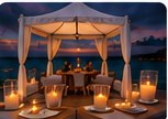 Private beach dinner