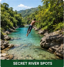 A quiet natural river spot in Jamaica