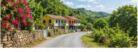 Scenic Jamaica country road