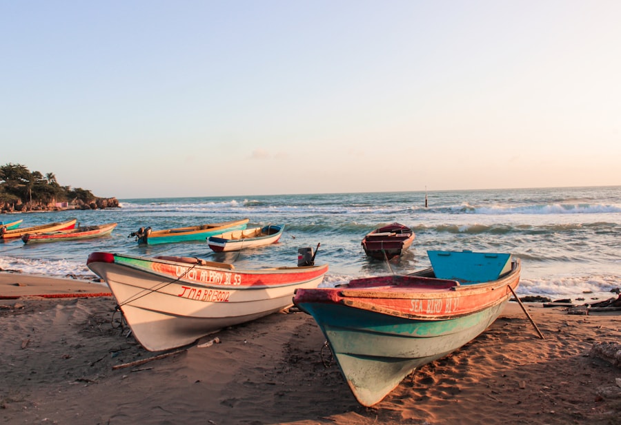 Fishing boats at Treasure Beach on Jamaica’s South Coast